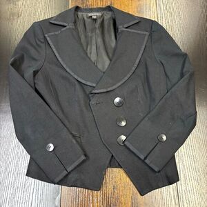 Bebe Women's Black Long Sleeve One Button Front Pocket Blazer Size‎ 6 Jacket